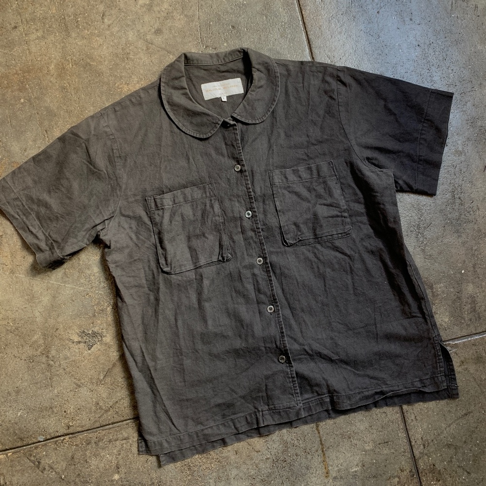 Peter Pan Collar Malcolm Mclaren Black Camper Shirt
